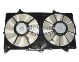 TOYOTA CAMRY- 01/04; RADYATÖR VE KLİMA FAN DAVLUMBAZI ÇİFTLİ KOMPLE (9+7 KANAT)