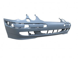 MERCEDES E CLASS- W210- 00/02; ÖN TAMPON KOYU GRİ (SİS/BAND DELİKLİ/FAR YIKAMA DELİKLİ) (TYG)