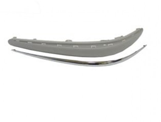 MERCEDES E CLASS- W211- 03/06; ÖN TAMPON BANDI SOL GRİ ASTARLI/NİKELAJ ÇITALI SENSÖR DELİKSİZ (TYG)