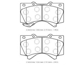 TOYOTA LANDCRUISER- V8- 09/14; ÖN FREN BALATASI (DİSK)(143,6X56X17,9)(DAIWA)