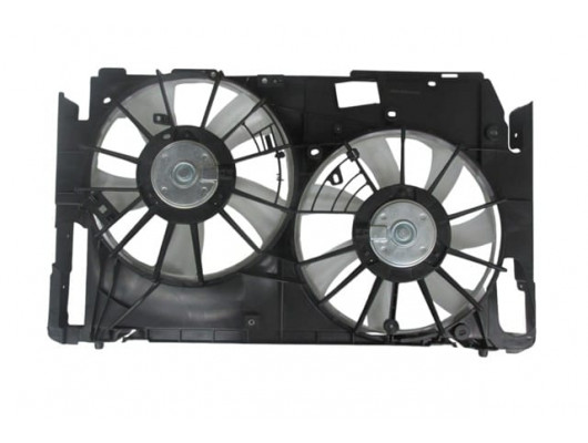 TOYOTA RAV4- 04/12; RADYATÖR VE KLİMA FAN DAVLUMBAZI KOMPLE ÇİFTLİ (5+7 KANAT) (MOTORLU) (ORİS)