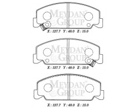 HONDA CIVIC- SD/HB- 88/91; ÖN FREN BALATASI (DİSK) (127,8X48X15) (DAIWA)