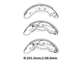HONDA CIVIC- SD/HB- 88/91; ARKA FREN PABUCU (EURO TİP) (101,5X36) (DAIWA)