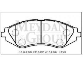 HONDA JAZZ- 09/13; ÖN FREN BALATASI (DİSK) (136,5X51,4X15,9 (DAIWA)