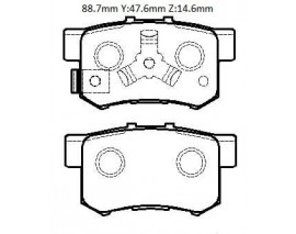 HONDA CRV- 05/06; ARKA FREN BALATASI (DİSK) (88,7X47,6X14,6) (BRAMAX)