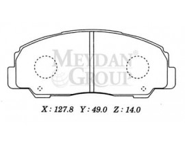 DAIHATSU FEROZA- 92/94; ÖN FREN BALATASI (DİSK) (127,8X49X14) (DAIWA)