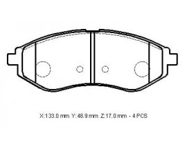 CHEVROLET AVEO- SD/HB- 05/08; ÖN FREN BALATASI (DİSK) (133X48,9X17) (BRAMAX)