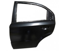 CHEVROLET AVEO- SD- 07/12; ARKA KAPI KOMPLE SOL (ÇELİK BARLI) SİYAH (TW)