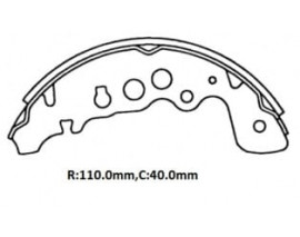 SUZUKI GRAND VITARA- 02/06; ARKA FREN PABUCU (V6 MOTOR)(110X40) (DAIWA)