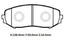 SUZUKI GRAND VITARA- 06/12; ÖN FREN BALATASI (DİSK)(138X50X,16,4)(DAIWA)