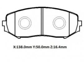 SUZUKI GRAND VITARA- 06/12; ÖN FREN BALATASI (DİSK)(138X50X,16,4)(DAIWA)