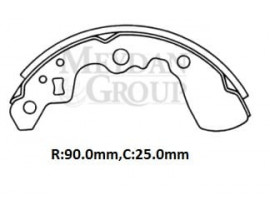 SUZUKI SWIFT- SD/HB- 97/04; ARKA FREN PABUCU (90X25) (DAIWA)