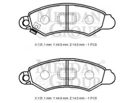SUZUKI SWIFT- 05/11; ÖN FREN BALATASI MACAR TİPİ 1.3cc (DİSK) (131,1X44,6X14) (DAIWA)