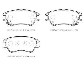 HYUNDAI ATOS- 05/08; ÖN FREN BALATASI (DİSK) (104.7X47.4X16) (DAIWA)