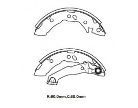 HYUNDAI ATOS- 98/03; ARKA FREN PABUCU (90X30) (DAIWA)