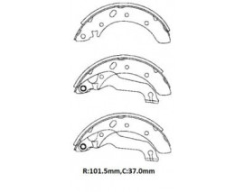 HYUNDAI ELANTRA- 98/01; ARKA FREN PABUCU (101.5X37) (DAIWA)