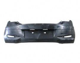 HYUNDAI I10- 11/12; ARKA TAMPON SİYAH (REFLEKTÖR DELİKLİ)