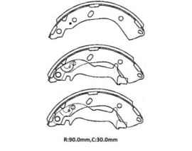 HYUNDAI GETZ- 03/05; ARKA FREN PABUCU (ABS SİZ)(90X30) (DAIWA)