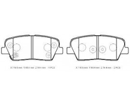 HYUNDAI SANTA FE- 09/10; ARKA FREN BALATASI (DİSK)(116.8X48.4X14.4)(DAIWA)