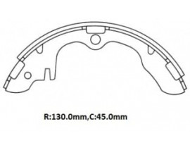 KIA CERES- KAMYONET- 90/00; ÖN/ARKA FREN PABUCU 2.2CC (130X45)(DAIWA)