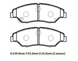 KIA SPORTAGE- 95/02; ÖN FREN BALATASI (DİSK)(149X52.6X15.3)(DAIWA)