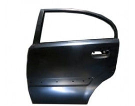 KIA RIO- III- 06/11; ARKA KAPI KOMPLE SOL SİYAH BAND DELİKLİ (SEDAN) ÇELİK BARLI (İCELİ)(TW)