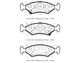KIA SEPHIA- 97/98; ÖN FREN BALATASI (DİSK) (151,3X46,9X17,5) (DAIWA)
