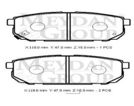 KIA SORENTO- 02/09; ARKA FREN BALATASI (DİSK) (118X47X15) (DAIWA)