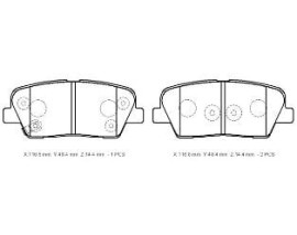 KIA SORENTO- 10/12; ARKA FREN BALATASI (DİSK)(116.8X48.4X14.4)(DAIWA)
