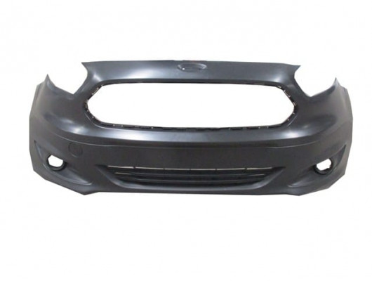 FORD TOURNEO COURIER- 14/18; ÖN TAMPON SİYAH IZGARALI/SİS DELİKLİ/SİS KAPAKLARI ÜZERİNDE