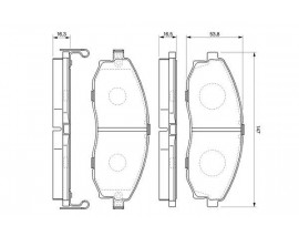 0986TB2345 ÖN BALATA STAREX 2.4I-2.5D 97 2.4I-2.5TCI-2.5CRDI 98 H1 2.4MPI 4WD-2.5D-TD-2.5TCI-2.5C 0986495065