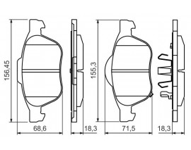 0986TB2467 ÖN BALATA AVENSIS 1.8 VVTI- 2.0D-4D 07/2001-02/2003 AVENSIS 2.0 VVTI 00-09 15 lik