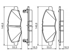 0986TB2943 ÖN BALATA HI-LUX PICKUP 2.5D-4D 11/2001 -HI-LUX PICKUP 2.5 12/2007