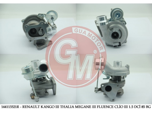 144113321R-TURBO KOMPLE KNG III 08 FLUENCE-CLIO III-MGN II-III-SCENIC II 1.5 DCİ 85 BG