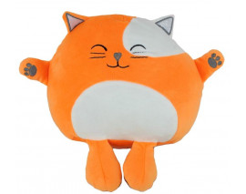 35 CM KEDİ YASTIK TURUNCU RENK PELUŞ