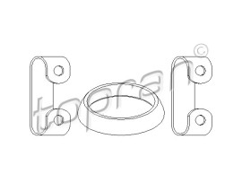 595 - 015 CONTA SETİ EGZOZ PASSAT-TRANSPORTER-T4-TOLEDO