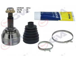 AKS KAFASI DIŞ ÖN CLIO IV 1.5 DCI 12- 75-90HP - 16- 110HP 6 MISKETLI 23x33x49 144mm