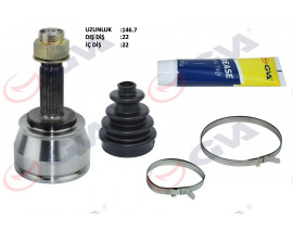 AKS KAFASI DIŞ ÖN DOBLO 1.9D 01- 63HP 22x22x51 146.5mm