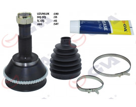 AKS KAFASI DIŞ ÖN DUCATO-BOXER-JUMPER 2.5 D 94-02 18Q ABS Lİ 54DİŞ 16JANT 35x45x70 190mm