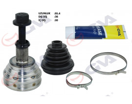 AKS KAFASI DIŞ ÖN GOLF 5/6-A3-LEON-OCTAVIA 1.6/1.6FSI 102 hp MAN./AUTO. 36x30x59.5 95.5mm