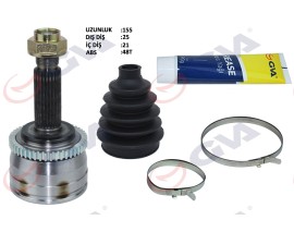 AKS KAFASI DIŞ ÖN HYUNDAI İ20 1.4-1.6 08-15 ABS Lİ 48DİŞ MANUEL 25x21x52.5 149.5mm