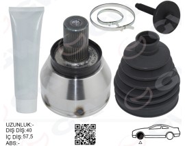 AKS KAFASI DIŞ ÖN SAĞ-SOL S60 II 10 V70 III 07-16 GALAXY 2.0 TDCi 06-15 MONDEO IV 2.0 TDCI 07-14