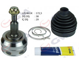 AKS KAFASI DIŞ ÖN TRANSPORTER T5 2.5 TDI 04-10 AXD 38x29x63 172.5mm