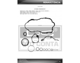 ALT TAKIM CONTASI CLIO-KNG-MGN-LOGAN-SANDERO 1.5DCI K9K TEFLON KEÇELİ METAL KARTERLİ