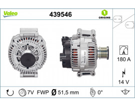 ALTERNATOR 14V 180A MERCEDES W203 W204 W211 W212 W164 W463 W639 B906
