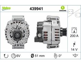 ALTERNATOR 14V 200A MERCEDES W205 C218 W212 C207 C253 W447 B906