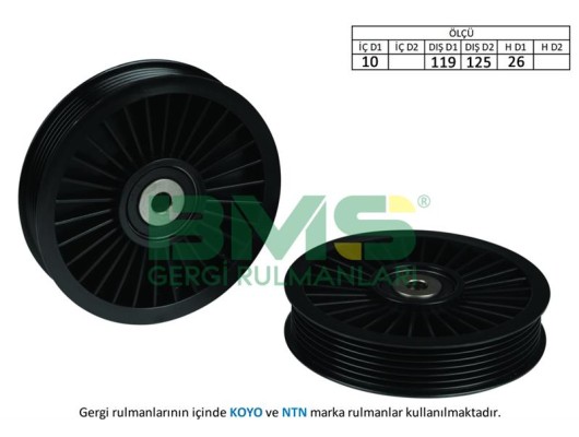 ALTERNATÖR GERGİ RULMANI ESPACE-LAGUNA II-MASTER 2.2 DCI 00- -MOVANO 2.2 DTI 00-