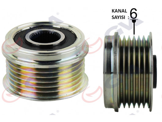 ALTERNATÖR KASNAĞI RULMANLI ASTRA H-COMBO-CORSA C-D-MERIVA 1.3CDTI-DOBLO-GRANDE PUNTO-LINEA 1.3MTJ