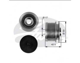 ALTERNATÖR KASNAĞI RULMANLI CLIO II-MGN-KNG-SCENIC K4M-K4J-K9K-F4P 6 KANAL AYARLI