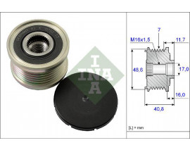 ALTERNATÖR KASNAĞI RULMANLI LGN II-III-MGN II-III-TRAFIC II-VIVARO-QASHQAI-PRIMASTAR 2.0 DCİ 7K